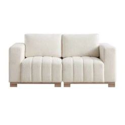 Belsize Beige Boucle Sofa With Wooden Base, 2-Seater 15 Belsize Beige Boucle Sofa With Wooden Base, 2-Seater -Daals Store GCSF 2360 BEIGE BOU 2ST WB1