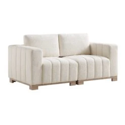 Belsize Beige Boucle Sofa With Wooden Base, 2-Seater 16 Belsize Beige Boucle Sofa With Wooden Base, 2-Seater -Daals Store GCSF 2360 BEIGE BOU 2ST WB2