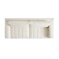 Belsize Beige Boucle Sofa With Wooden Base, 3-Seater -Daals Store GCSF 2360 BEIGE BOU 3ST WB3