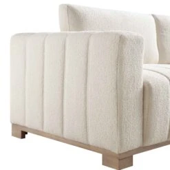 Belsize Beige Boucle Sofa With Wooden Base, 3-Seater -Daals Store GCSF 2360 BEIGE BOU 3ST detail1