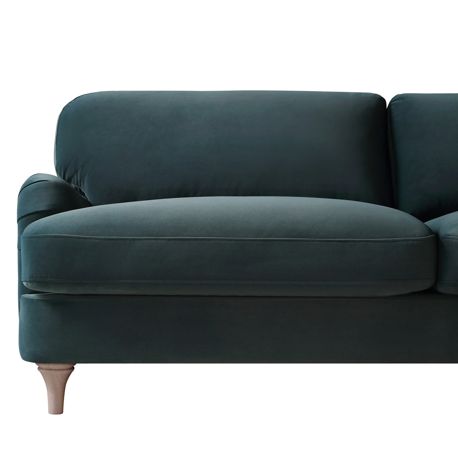 Daphnis Aegean Blue Velvet Sofa, 3-Seater 12 Daphnis Aegean Blue Velvet Sofa, 3-Seater - Image 12