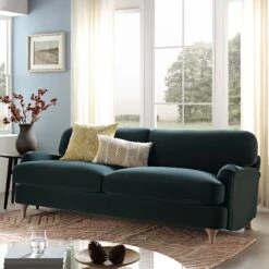 Daphnis Aegean Blue Velvet Sofa, 3-Seater 14 Daphnis Aegean Blue Velvet Sofa, 3-Seater -Daals Store GCSF 2395 AEGEAN VEL 3ST scene1