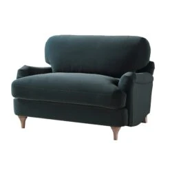 Daphnis Aegean Blue Velvet Sofa, Loveseat -Daals Store GCSF 2395 AEGEAN VEL LOVESEAT WB2