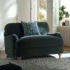 Daphnis Aegean Blue Velvet Sofa, Loveseat -Daals Store GCSF 2395 AEGEAN VEL LOVESEAT main