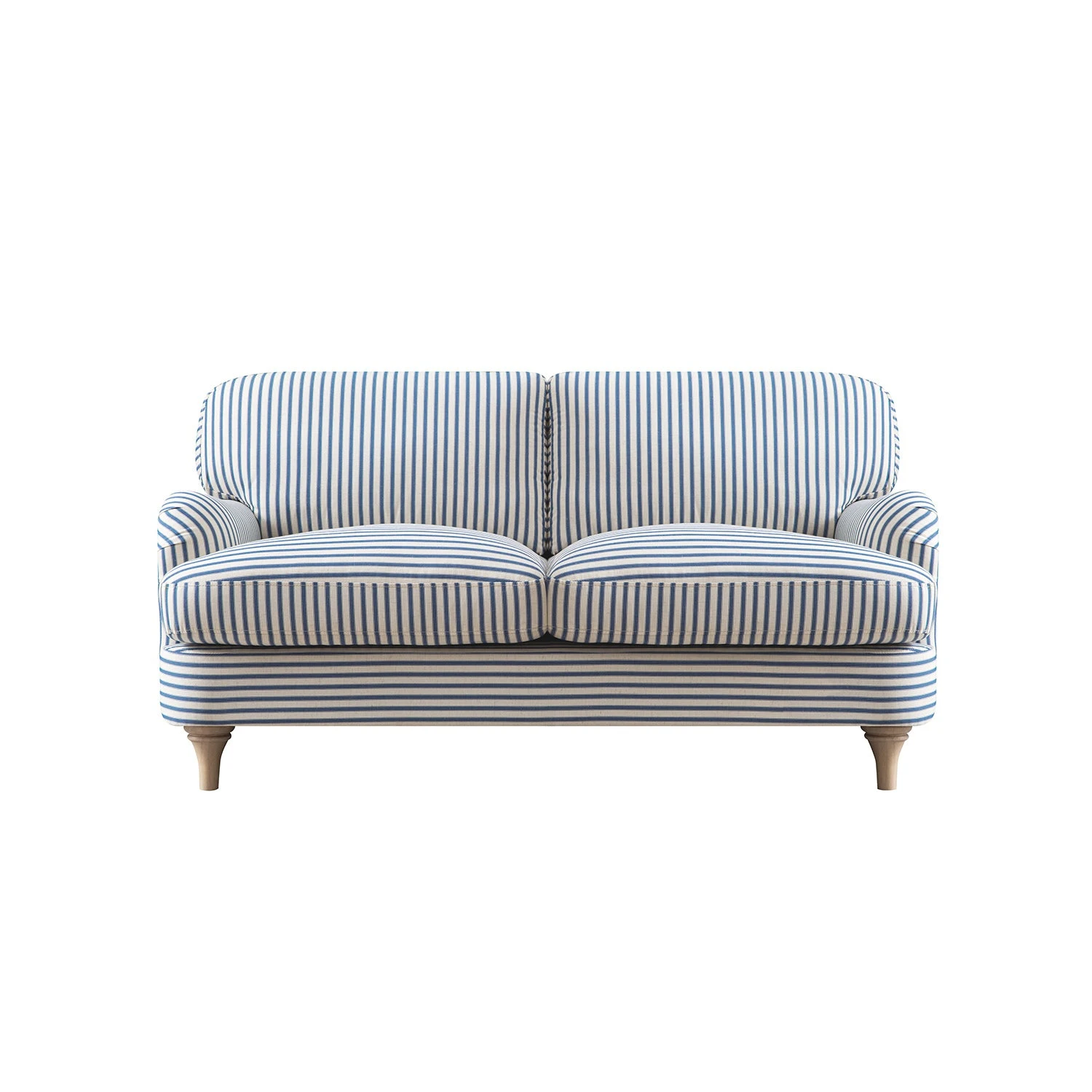 Daphnis Blue Striped Linen Blend Sofa, 2-Seater 7 Daphnis Blue Striped Linen Blend Sofa, 2-Seater - Image 7