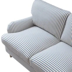 Daphnis Blue Striped Linen Blend Sofa, 2-Seater 26 Daphnis Blue Striped Linen Blend Sofa, 2-Seater -Daals Store GCSF 2395 BLUE STRIPE 2ST detail1