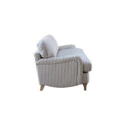 Daphnis Blue Striped Linen Blend Sofa, 3-Seater -Daals Store GCSF 2395 BLUE STRIPE 3ST WB4