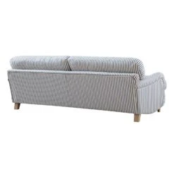 Daphnis Blue Striped Linen Blend Sofa, 3-Seater -Daals Store GCSF 2395 BLUE STRIPE 3ST WB5