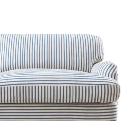 Daphnis Blue Striped Linen Blend Sofa, 3-Seater -Daals Store GCSF 2395 BLUE STRIPE 3ST detail1