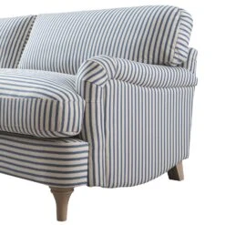Daphnis Blue Striped Linen Blend Sofa, 3-Seater -Daals Store GCSF 2395 BLUE STRIPE 3ST detail3