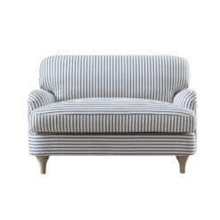Daphnis Blue Striped Linen Blend Sofa, Loveseat 19 Daphnis Blue Striped Linen Blend Sofa, Loveseat -Daals Store GCSF 2395 BLUE STRIPE LOVESEAT WB1