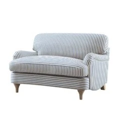 Daphnis Blue Striped Linen Blend Sofa, Loveseat 20 Daphnis Blue Striped Linen Blend Sofa, Loveseat -Daals Store GCSF 2395 BLUE STRIPE LOVESEAT WB2