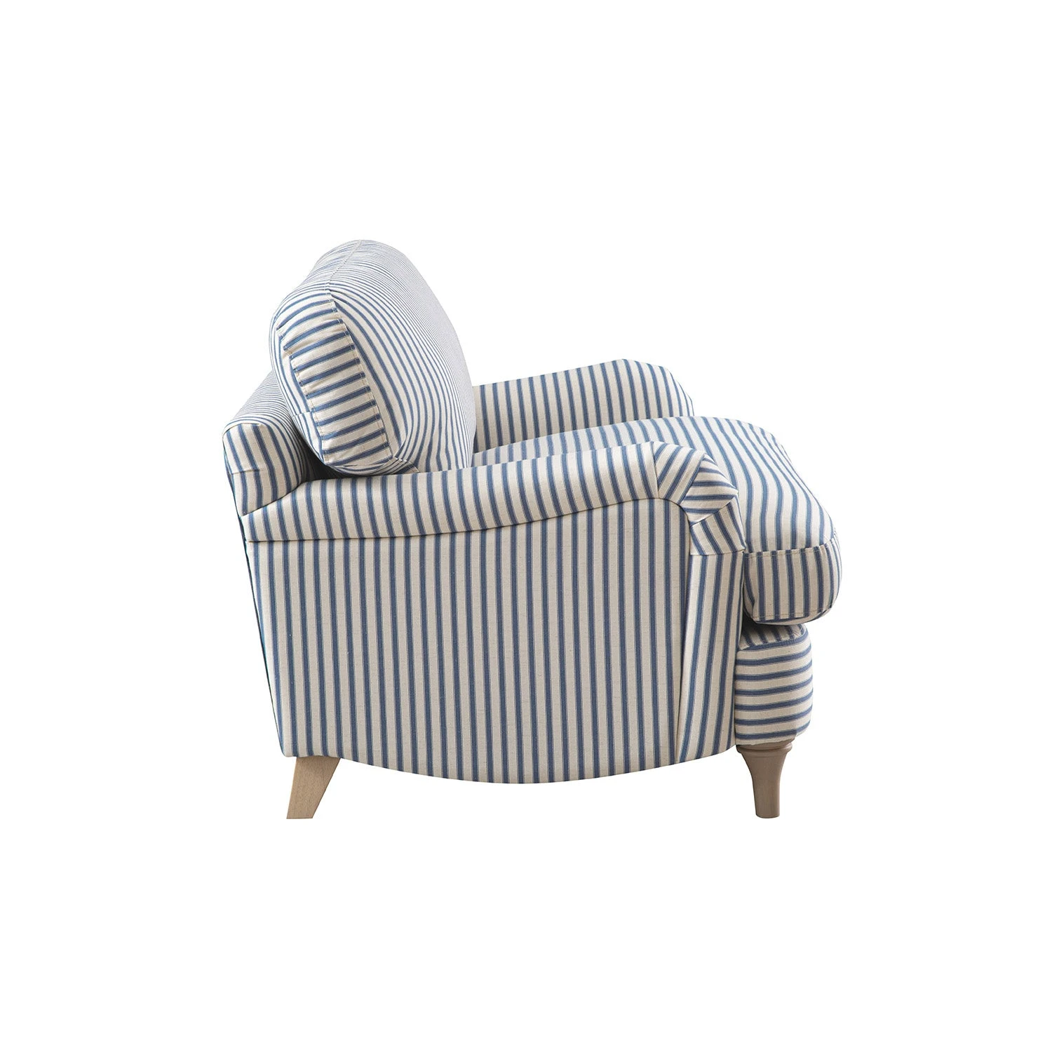 Daphnis Blue Striped Linen Blend Sofa, Loveseat 9 Daphnis Blue Striped Linen Blend Sofa, Loveseat - Image 9