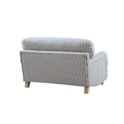 Daphnis Blue Striped Linen Blend Sofa, Loveseat 23 Daphnis Blue Striped Linen Blend Sofa, Loveseat -Daals Store GCSF 2395 BLUE STRIPE LOVESEAT WB4