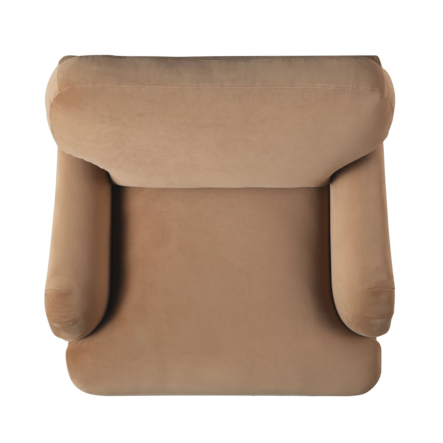 Daphnis Camel Velvet Sofa, 1-Seater 11 Daphnis Camel Velvet Sofa, 1-Seater - Image 11