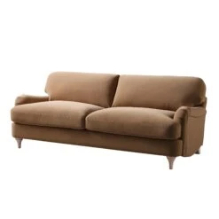 Daphnis Camel Velvet Sofa, 3-Seater -Daals Store GCSF 2395 CAMEL VEL 3ST WB2