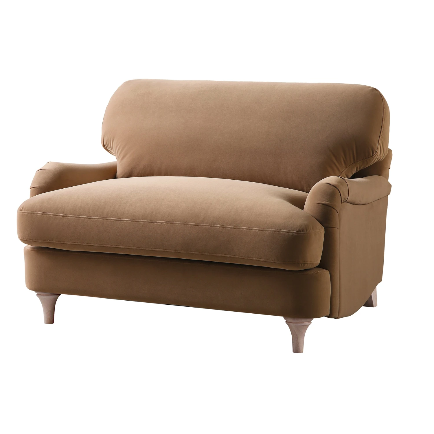 Daphnis Camel Velvet Sofa, Loveseat 5 Daphnis Camel Velvet Sofa, Loveseat - Image 5