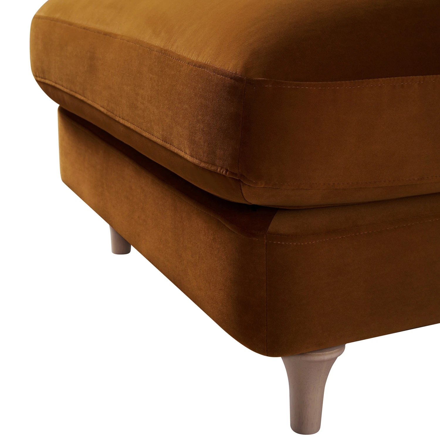 Daphnis Cinnamon Velvet Sofa, Footstool 9 Daphnis Cinnamon Velvet Sofa, Footstool - Image 9