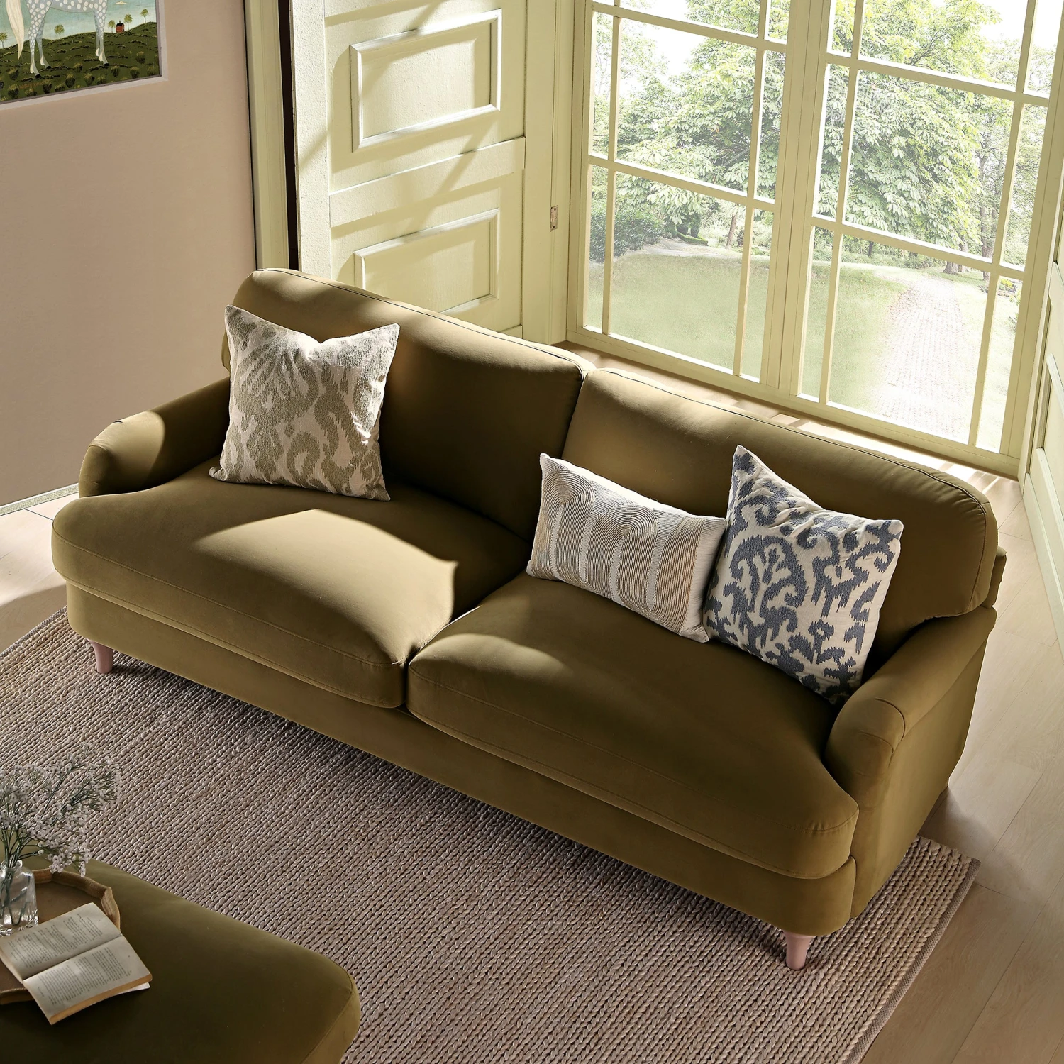 Daphnis Fudge Velvet Sofa, 3-Seater 3 Daphnis Fudge Velvet Sofa, 3-Seater - Image 3