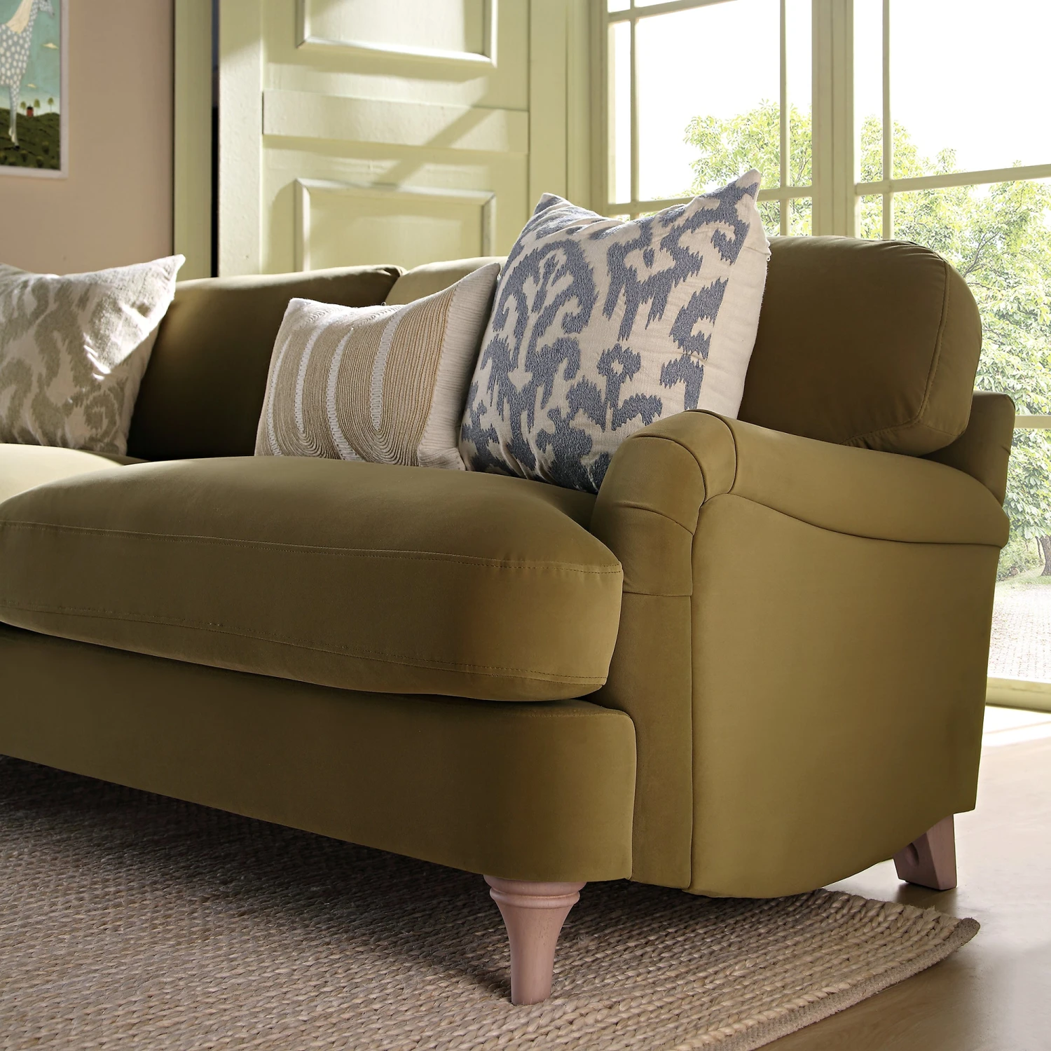 Daphnis Fudge Velvet Sofa, 3-Seater 4 Daphnis Fudge Velvet Sofa, 3-Seater - Image 4