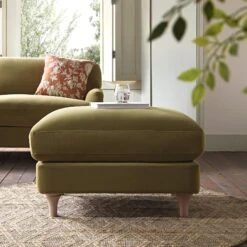 Daphnis Fudge Velvet Sofa, Footstool 12 Daphnis Fudge Velvet Sofa, Footstool -Daals Store GCSF 2395 FUDGE VEL STOOL scene1