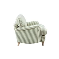 Daphnis Green Striped Linen Blend Sofa, 1-Seater -Daals Store GCSF 2395 GREEN STRIPE 1ST WB4