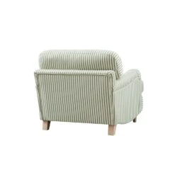 Daphnis Green Striped Linen Blend Sofa, 1-Seater -Daals Store GCSF 2395 GREEN STRIPE 1ST WB5