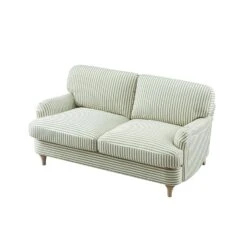 Daphnis Green Striped Linen Blend Sofa, 2-Seater 13 Daphnis Green Striped Linen Blend Sofa, 2-Seater -Daals Store GCSF 2395 GREEN STRIPE 2ST WB3