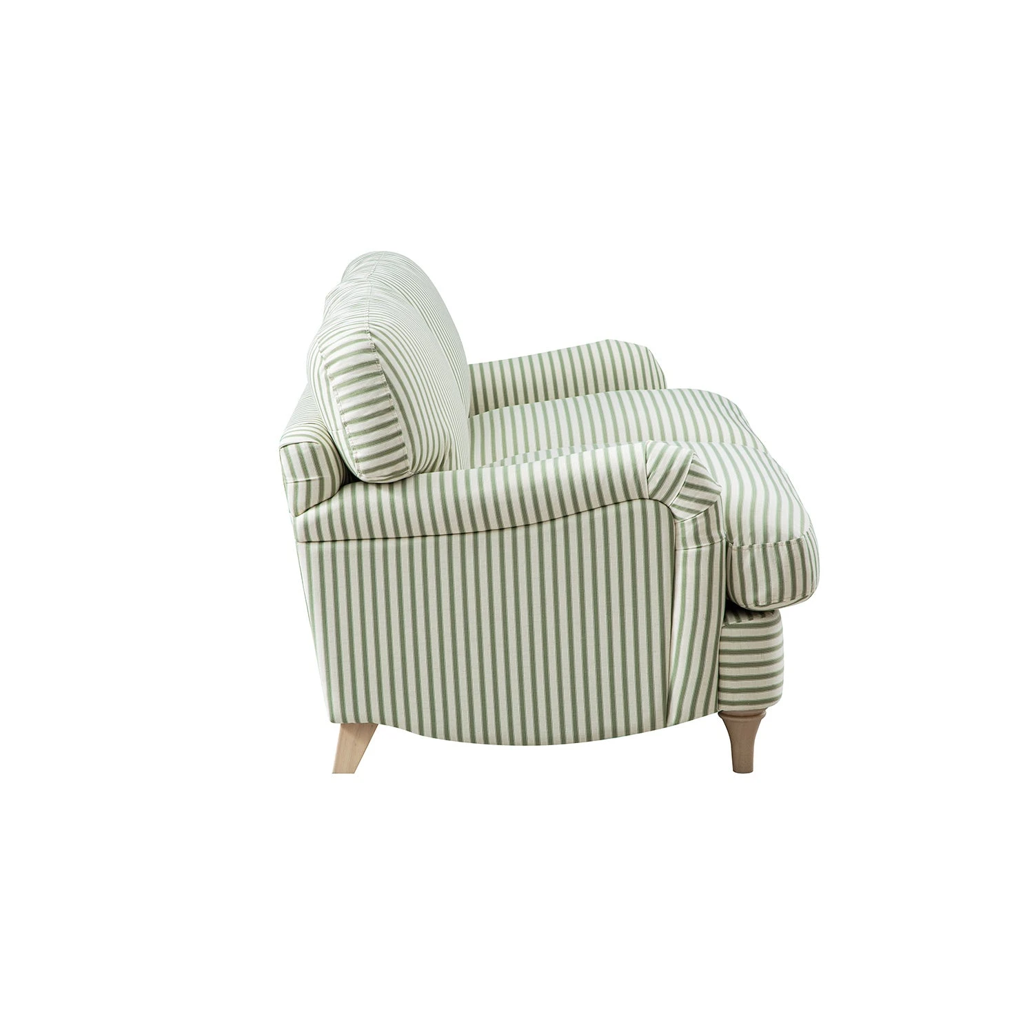 Daphnis Green Striped Linen Blend Sofa, 2-Seater 5 Daphnis Green Striped Linen Blend Sofa, 2-Seater - Image 5