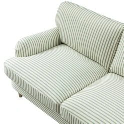 Daphnis Green Striped Linen Blend Sofa, 2-Seater 16 Daphnis Green Striped Linen Blend Sofa, 2-Seater -Daals Store GCSF 2395 GREEN STRIPE 2ST detail1