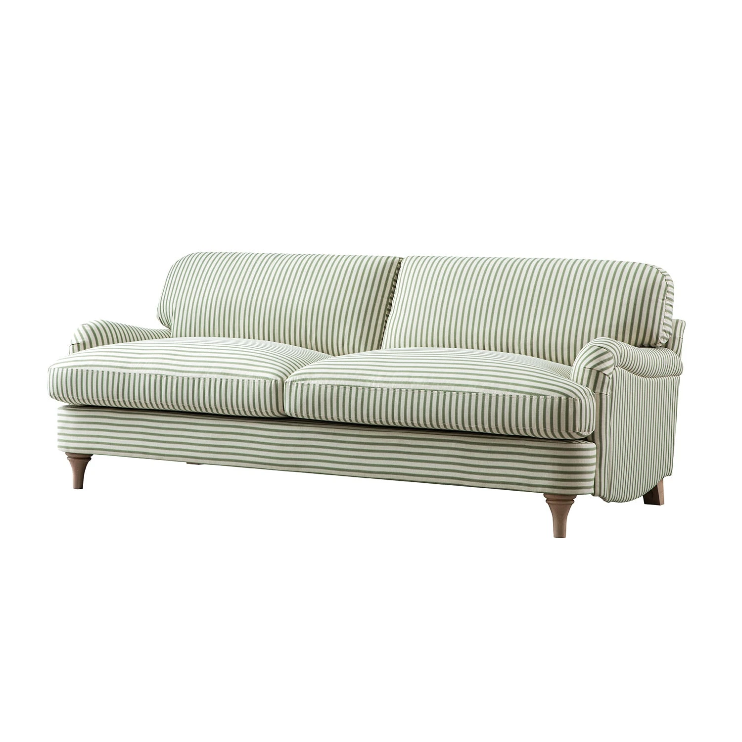 Daphnis Green Striped Linen Blend Sofa, 3-Seater 2 Daphnis Green Striped Linen Blend Sofa, 3-Seater - Image 2