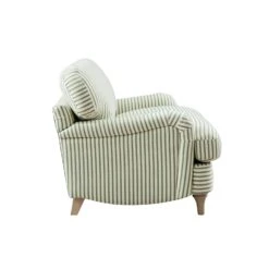 Daphnis Green Striped Linen Blend Sofa, Loveseat -Daals Store GCSF 2395 GREEN STRIPE LOVESEAT WB4 1