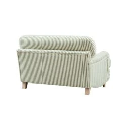 Daphnis Green Striped Linen Blend Sofa, Loveseat -Daals Store GCSF 2395 GREEN STRIPE LOVESEAT WB5 1