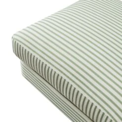 Daphnis Green Striped Linen Blend Footstool 11 Daphnis Green Striped Linen Blend Footstool -Daals Store GCSF 2395 GREEN STRIPE STOOL detail2