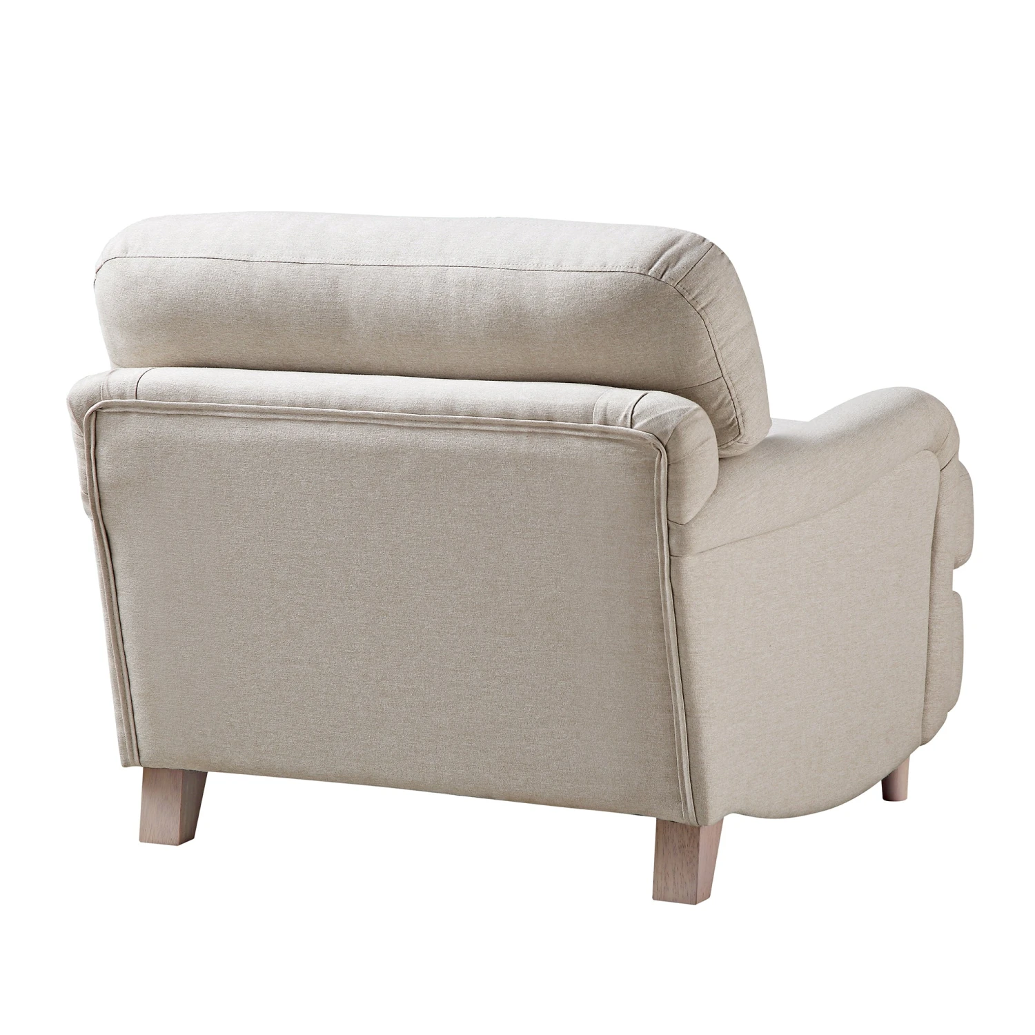 Daphnis Oatmeal Fabric Sofa, 1-Seater 10 Daphnis Oatmeal Fabric Sofa, 1-Seater - Image 10