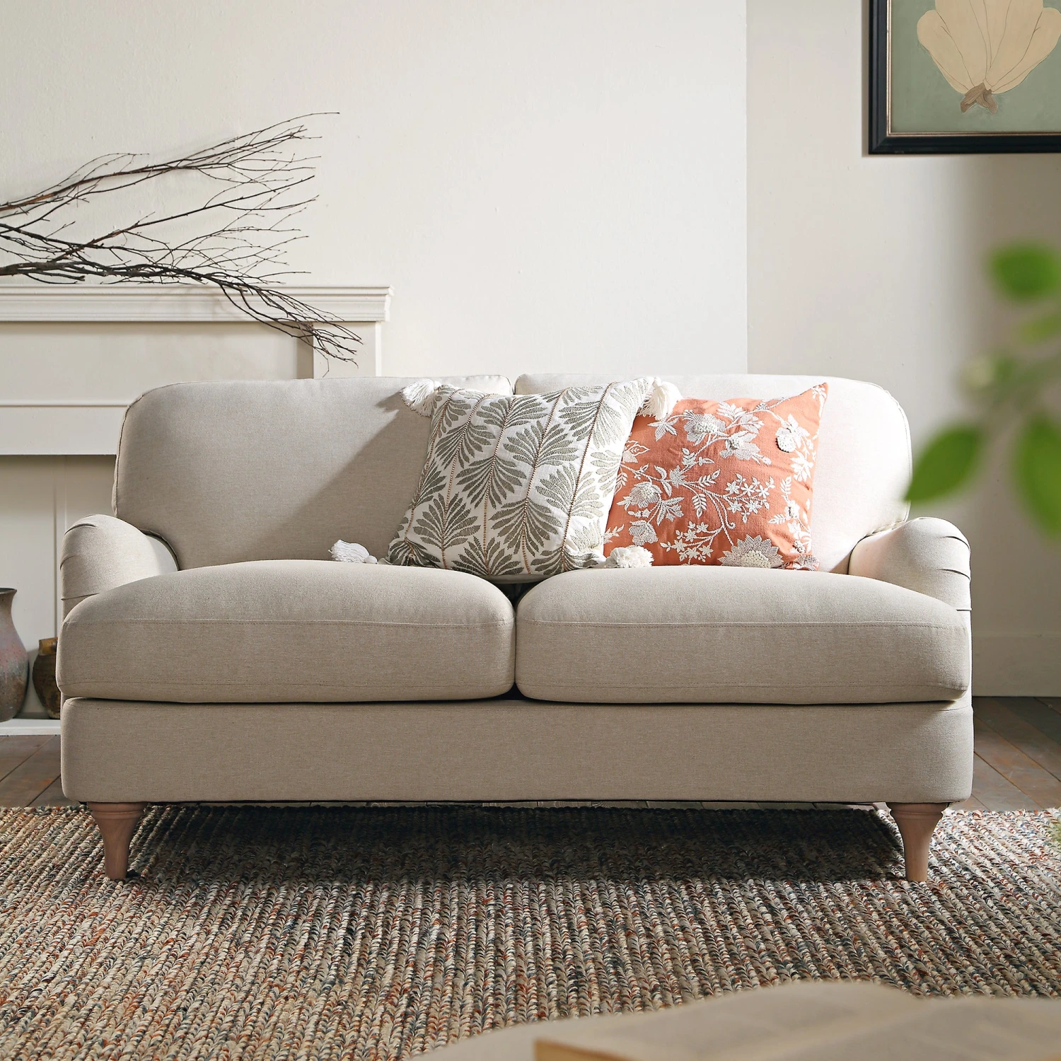 Daphnis Oatmeal Fabric Sofa, 2-Seater 2 Daphnis Oatmeal Fabric Sofa, 2-Seater - Image 2
