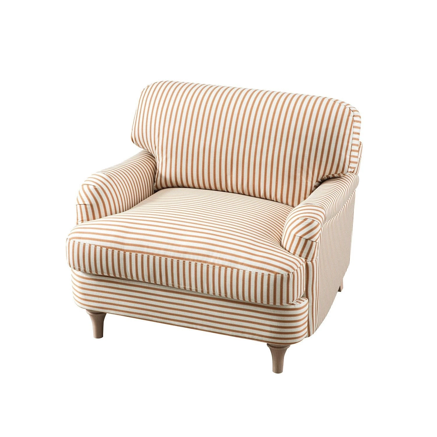 Daphnis Ochre Striped Linen Blend Sofa, 1-Seater 12 Daphnis Ochre Striped Linen Blend Sofa, 1-Seater - Image 12