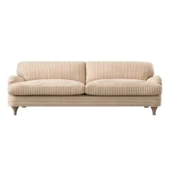 Daphnis Ochre Striped Linen Blend Sofa, 3-Seater -Daals Store GCSF 2395 OCHRE STRIPE 3ST WB1