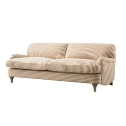 Daphnis Ochre Striped Linen Blend Sofa, 3-Seater -Daals Store GCSF 2395 OCHRE STRIPE 3ST WB2