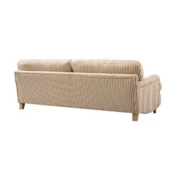 Daphnis Ochre Striped Linen Blend Sofa, 3-Seater -Daals Store GCSF 2395 OCHRE STRIPE 3ST WB5
