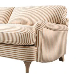 Daphnis Ochre Striped Linen Blend Sofa, 3-Seater -Daals Store GCSF 2395 OCHRE STRIPE 3ST detail3