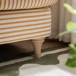 Daphnis Ochre Striped Linen Blend Sofa, 3-Seater -Daals Store GCSF 2395 OCHRE STRIPE 3ST scene4