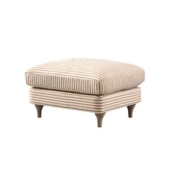 Daphnis Ochre Striped Linen Blend Footstool -Daals Store GCSF 2395 OCHRE STRIPE STOOL WB2