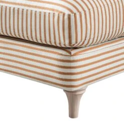 Daphnis Ochre Striped Linen Blend Footstool -Daals Store GCSF 2395 OCHRE STRIPE STOOL detail1