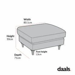 Daphnis Cinnamon Velvet Sofa, Footstool 15 Daphnis Cinnamon Velvet Sofa, Footstool -Daals Store GCSF 2395 STOOL CHART 5