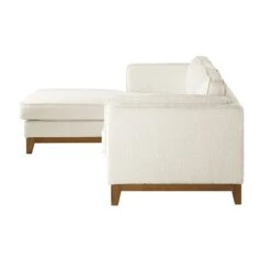 Dipley Beige Boucle Fabric Sofa, Grande Chaise Sofa Left Hand Facing -Daals Store GCSF 2398 BEIGE BOU LEFT WB5