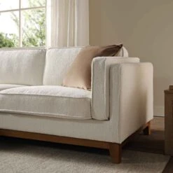 Dipley Beige Boucle Fabric Sofa, Grande Chaise Sofa Left Hand Facing -Daals Store GCSF 2398 BEIGE BOU LEFT scene3