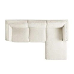 Dipley Beige Boucle Fabric Sofa, Grande Chaise Sofa Right Hand Facing -Daals Store GCSF 2398 BEIGE BOU RIGHT WB4