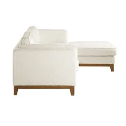 Dipley Beige Boucle Fabric Sofa, Grande Chaise Sofa Right Hand Facing -Daals Store GCSF 2398 BEIGE BOU RIGHT WB5