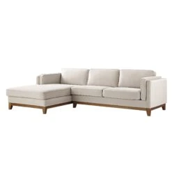 Dipley Champagne Velvet Sofa, Grande Chaise Sofa Left Hand Facing -Daals Store GCSF 2398 CHAMP VEL LEFT WB2
